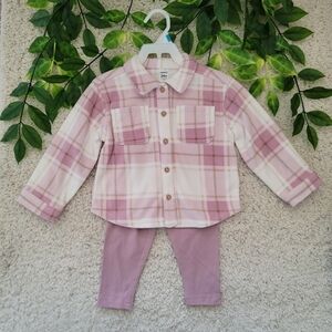 Carter's Baby Girl Pink & White Plaid Outfit (18-24 Months)